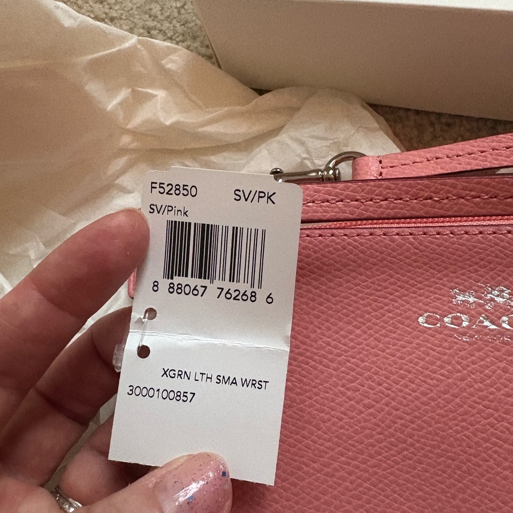 Coach Rose Leather Wristlet - Picture 2 of 3